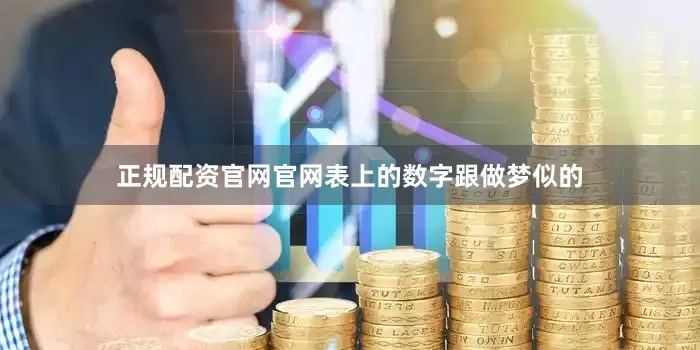 正规配资官网官网表上的数字跟做梦似的